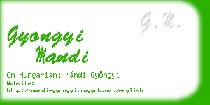 gyongyi mandi business card